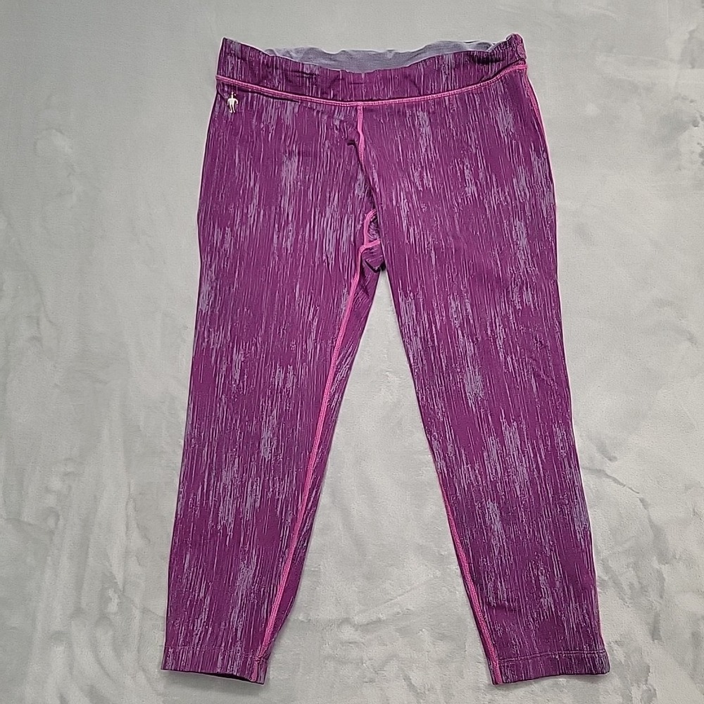 Smartwool Leggings Women Large‎ Purple PhD Running Athletic Yoga Workout Hiking